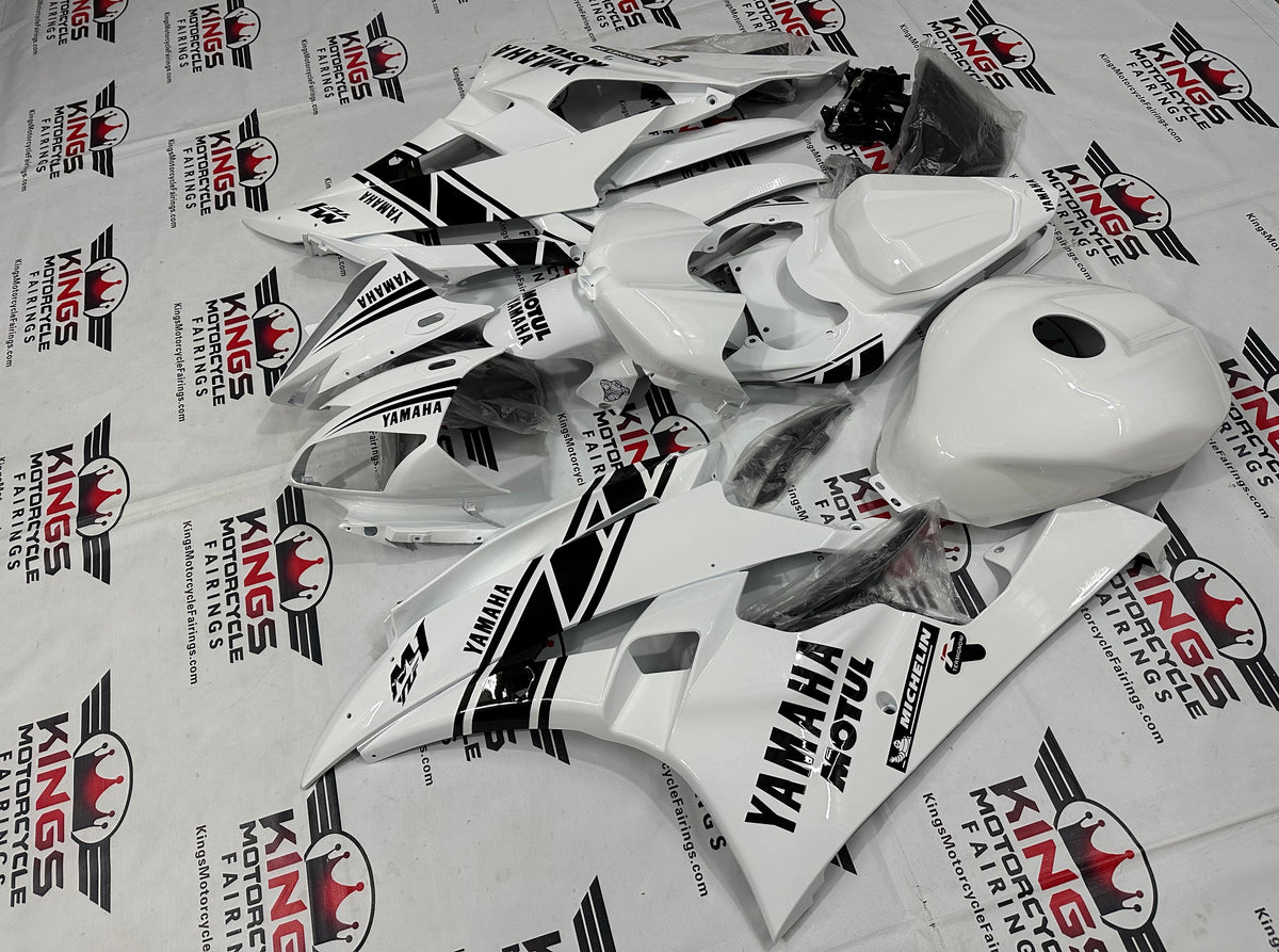 Yamaha YZF-R6 Fairings (2006-2007) White, Black Motul from KingsMotorcycleFairings.com