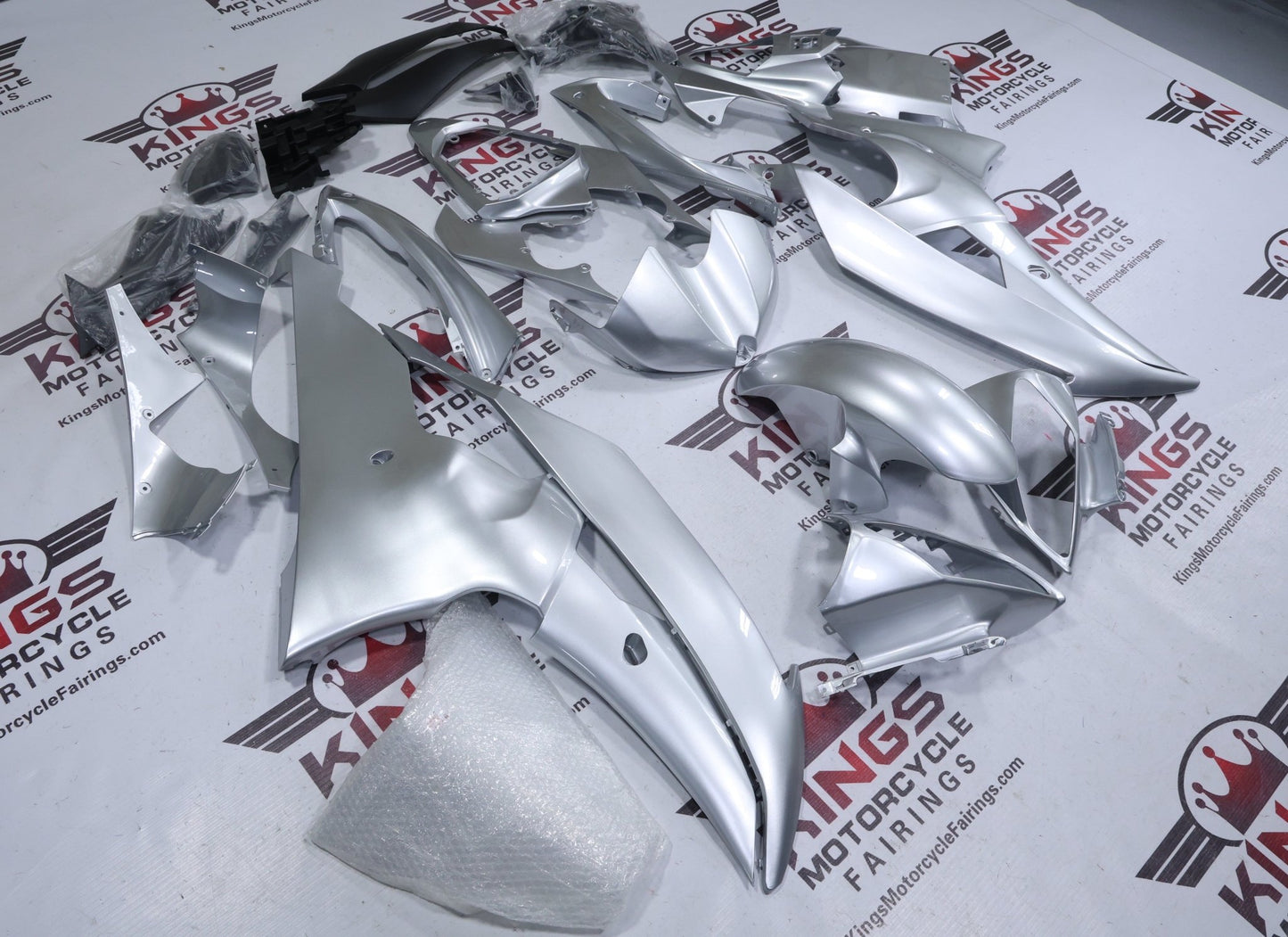 Yamaha YZF-R6 Fairings (2008-2016) All Silver from KingsMotorcycleFairings.com
