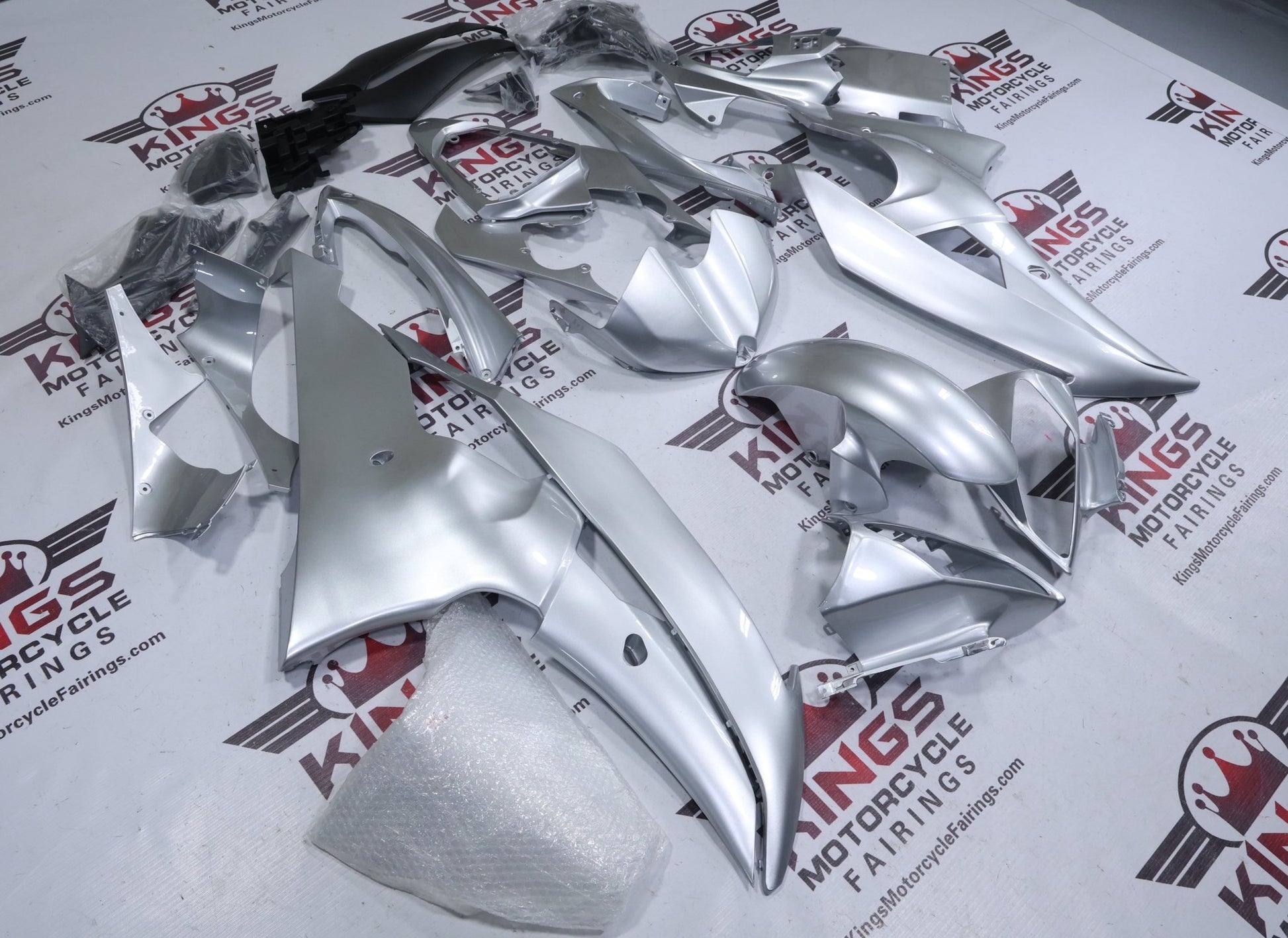 Yamaha YZF-R6 Fairings (2008-2016) All Silver from KingsMotorcycleFairings.com