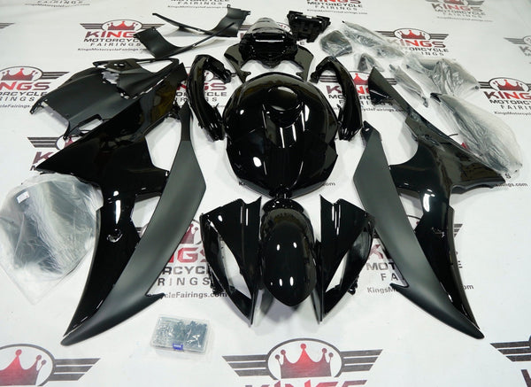 Yamaha YZF-R6 Fairings (2008-2016) Black Gloss, Matte Black at KingsMotorcycleFairings.com