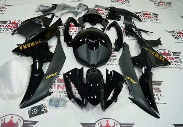 Yamaha YZF-R6 Fairings (2008-2016) Black, Matte Black, Gold at KingsMotorcycleFairings.com