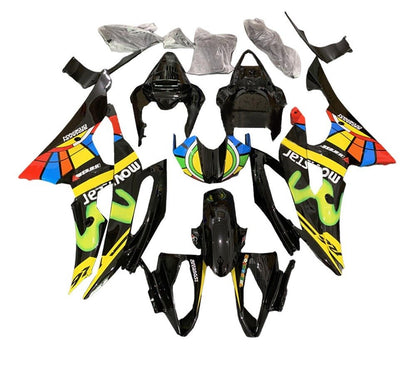 Yamaha YZF-R6 Fairings (2008-2016) Black, Multicolor Movistar at KingsMotorcycleFairings.com