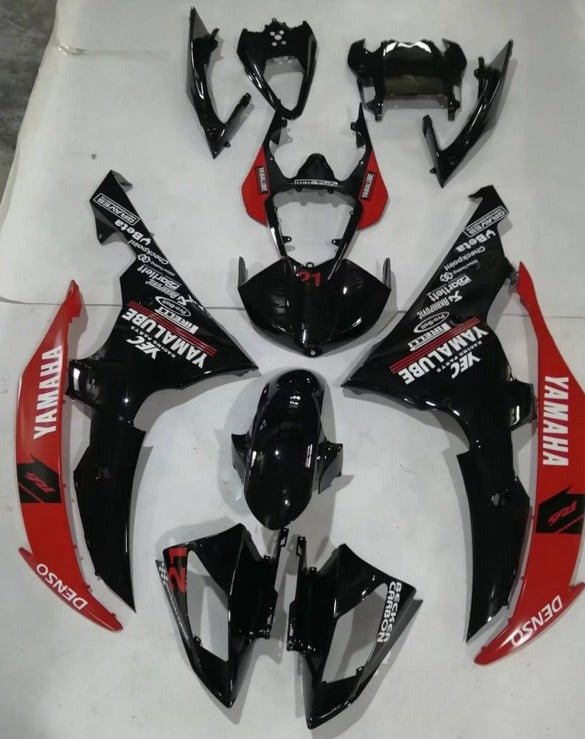 Yamaha R6 Fairings (2008-2016) Black, Red, White, Denso at KingsMotorcycleFairings.com