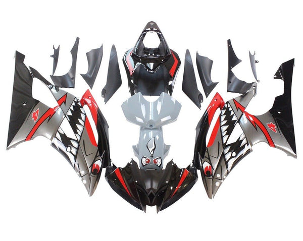 Yamaha YZF-R6 Fairings (2008-2016) Black, Silver, Red, Shark at KingsMotorcycleFairings.com