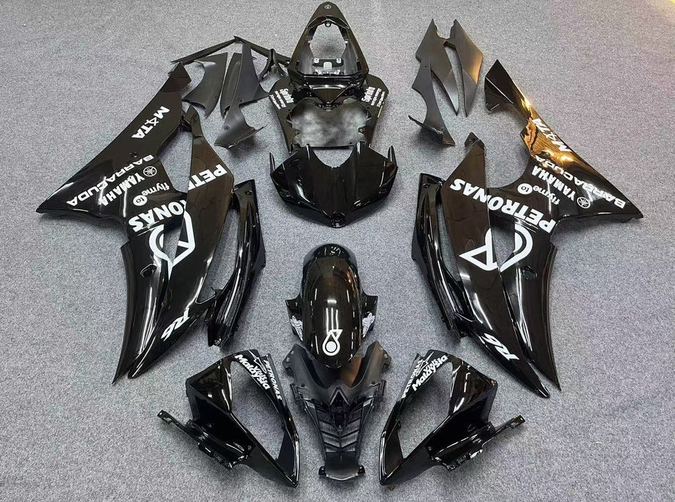 Yamaha R6 Fairings (2008-2016) Black, White, Petronas at KingsMotorcycleFairings.com