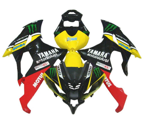 Yamaha YZF-R6 Fairings (2008-2016) Black, Yellow, Red, Motul at KingsMotorcycleFairings.com
