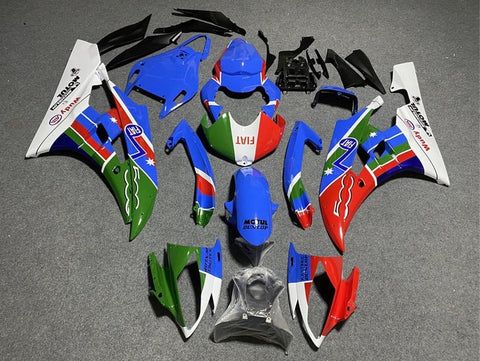 Yamaha YZF-R6 Fairings (2008-2016) Blue, Green, Red, White Fiat at KingsMotorcycleFairings.com