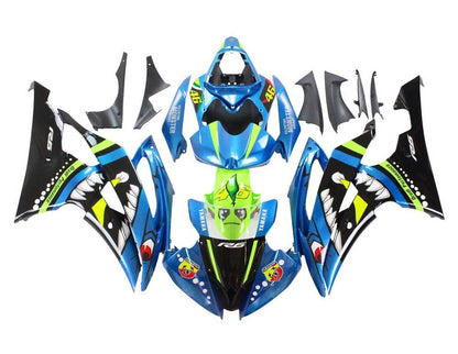 Yamaha R6 Fairings (2008-2016) Blue, Green, Shark at KingsMotorcycleFairings.com