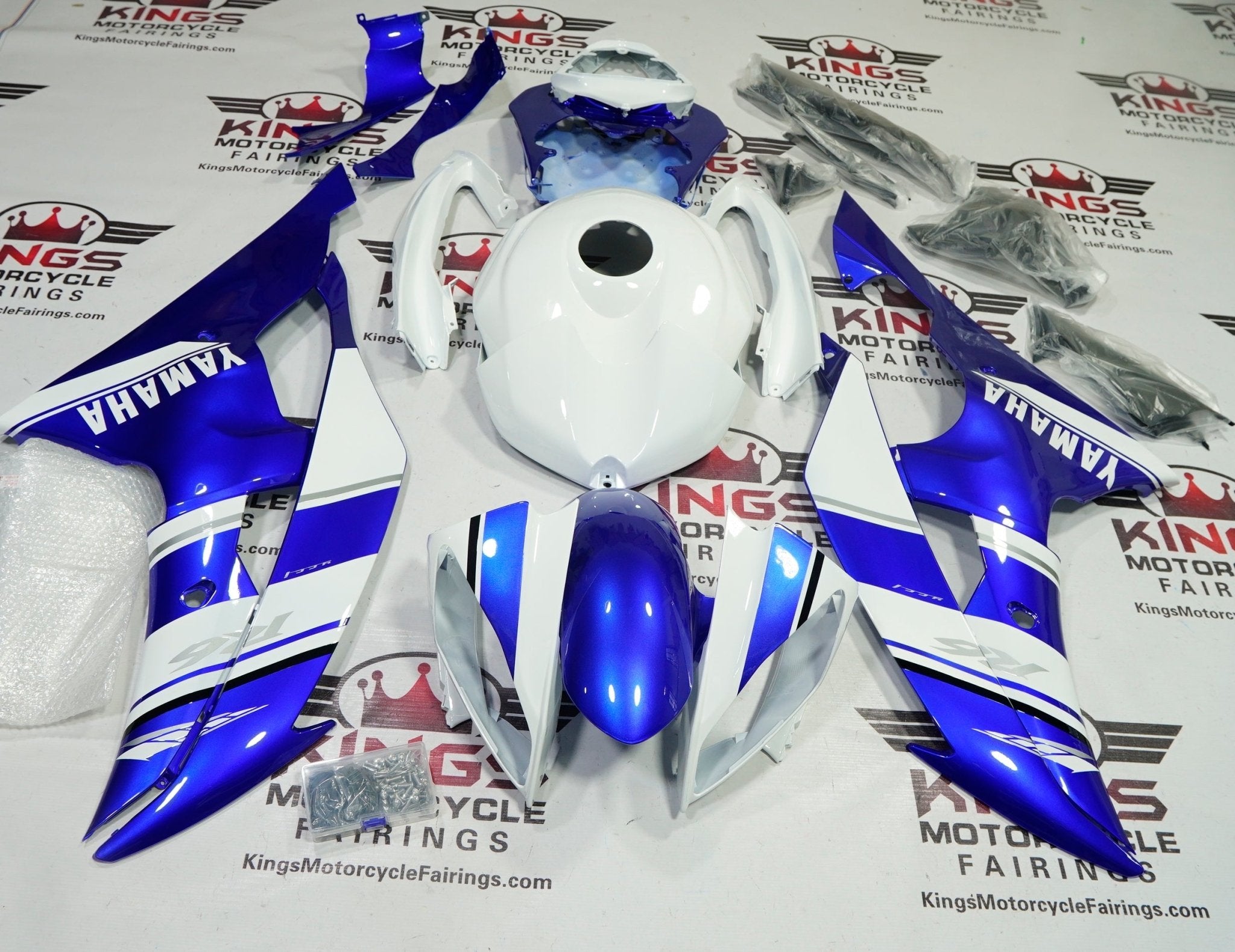 Yamaha YZF-R6 Fairings (2008-2016) Blue, White, Silver, Black at KingsMotorcycleFairings.com