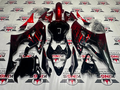 Yamaha YZF-R6 Fairings (2008-2016) Candy Apple Red, Black Fade by KingsMotorcycleFairings.com
