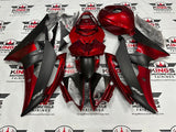 Yamaha YZF-R6 Fairings (2008-2016) Dark Red, Matte Black at KingsMotorcycleFairings.com