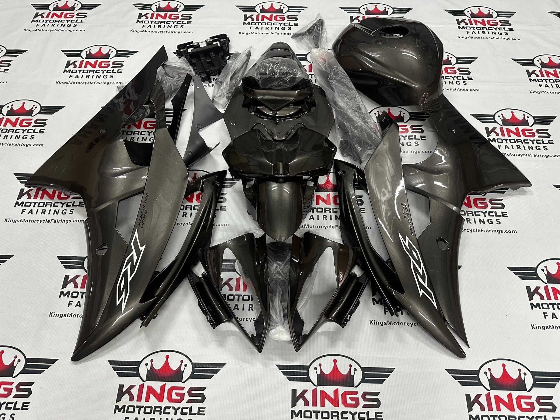 Yamaha R6 Fairings (2008-2016) Dark Silver at KingsMotorcycleFairings.com