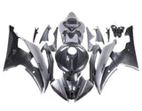 Yamaha YZF-R6 Fairings (2008-2016) Faux Carbon Fiber, Matte Silver at KingsMotorcycleFairings.com