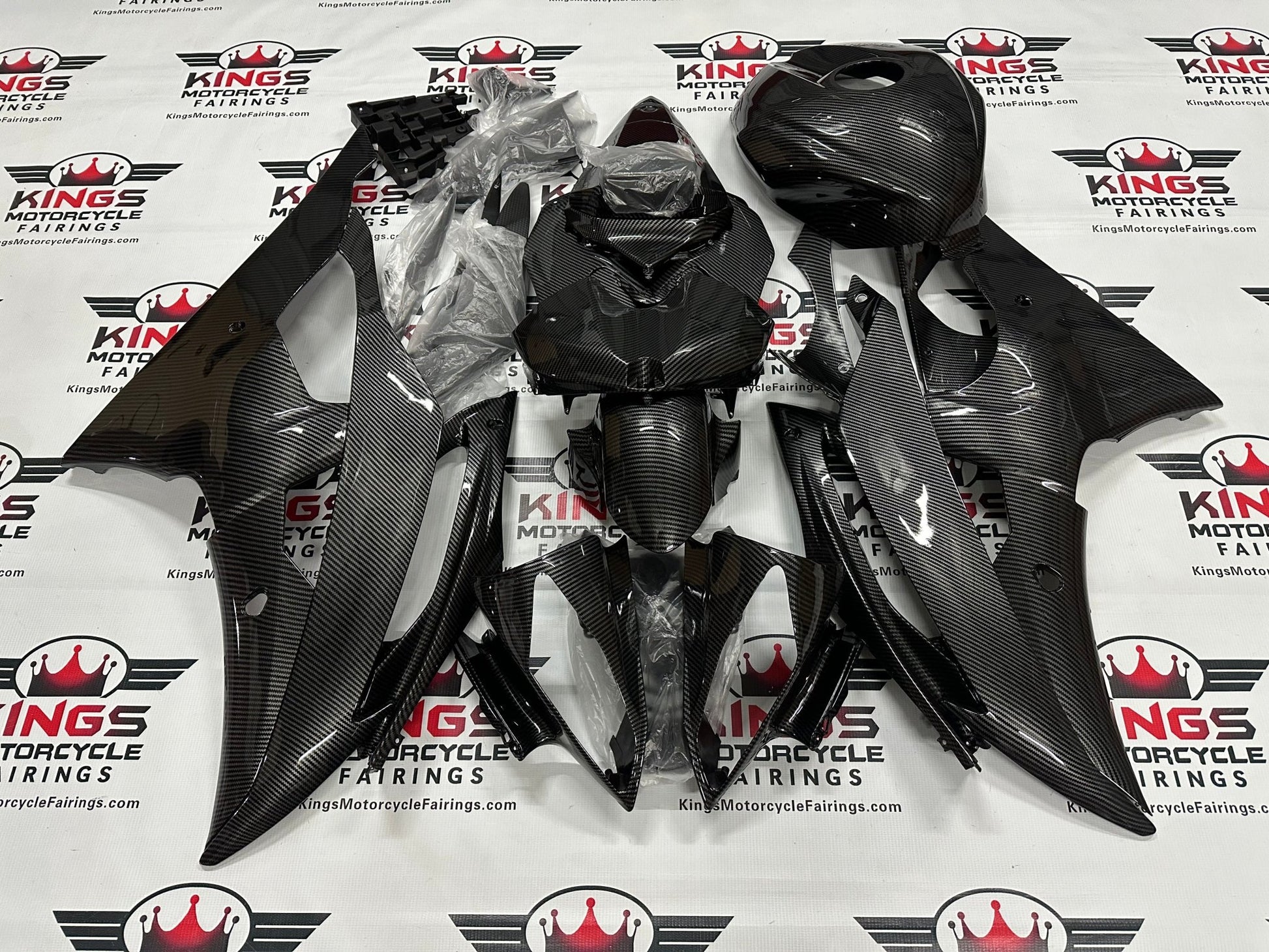 Yamaha YZF-R6 Fairings (2008-2016) Faux Carbon Fiber at KingsMotorcycleFairings.com