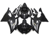 Yamaha R6 Fairings (2008-2016) Flat Black, Gold at KingsMotorcycleFairings.com