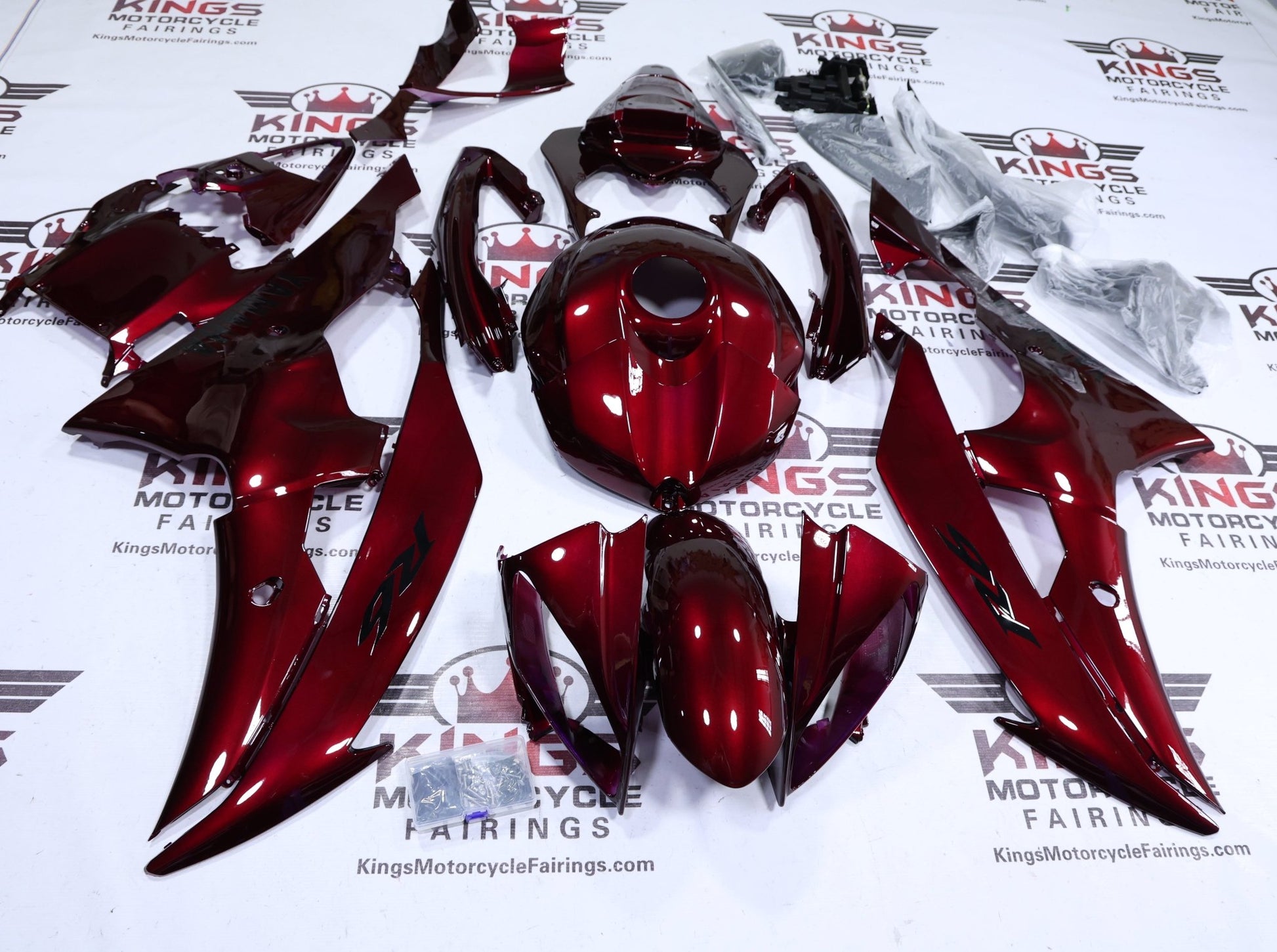 Yamaha YZF-R6 Fairings (2008-2016) Gloss Dark Red at KingsMotorcycleFairings.com