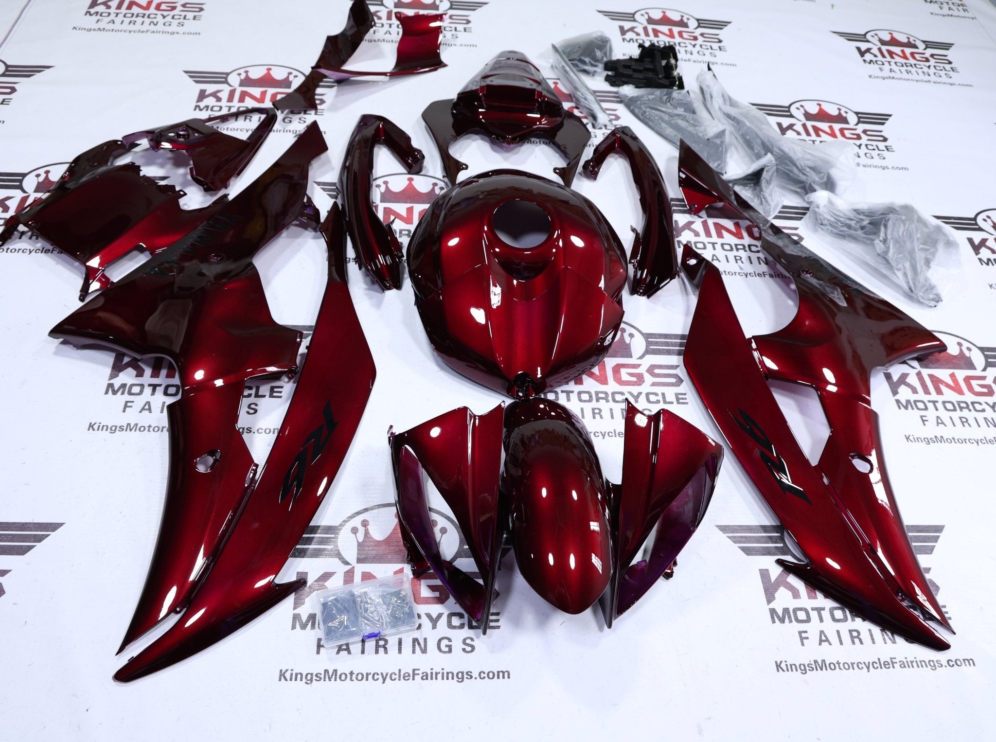 Yamaha YZF-R6 Fairings (2008-2016) Gloss Dark Red at KingsMotorcycleFairings.com