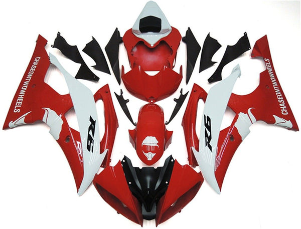 Yamaha YZF-R6 Fairings (2008-2016) Gloss Red, White, Black at KingsMotorcycleFairings.com