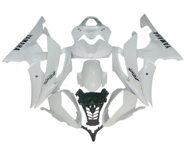 Yamaha YZF-R6 Fairings (2008-2016) Gloss White, Black at KingsMotorcycleFairings.com