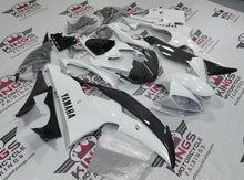 Yamaha YZF-R6 Fairings (2008-2016) Gloss White, Faux Carbon Fiber from KingsMotorcycleFairings.com