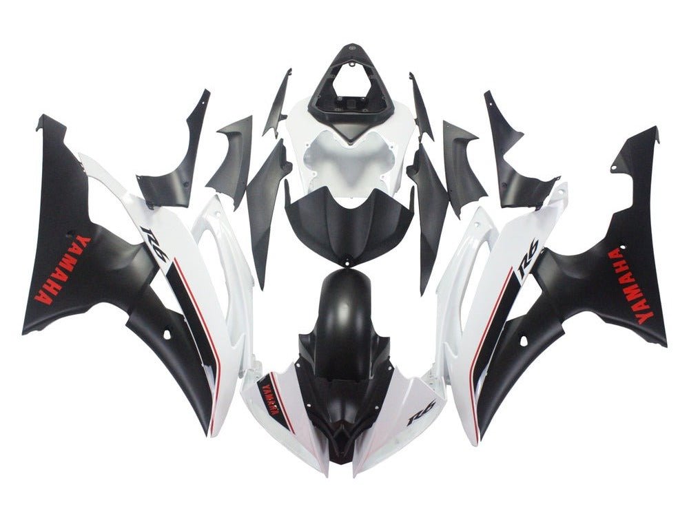 Yamaha R6 Fairings (2008-2016) Gloss White, Matte Black, Red at KingsMotorcycleFairings.com