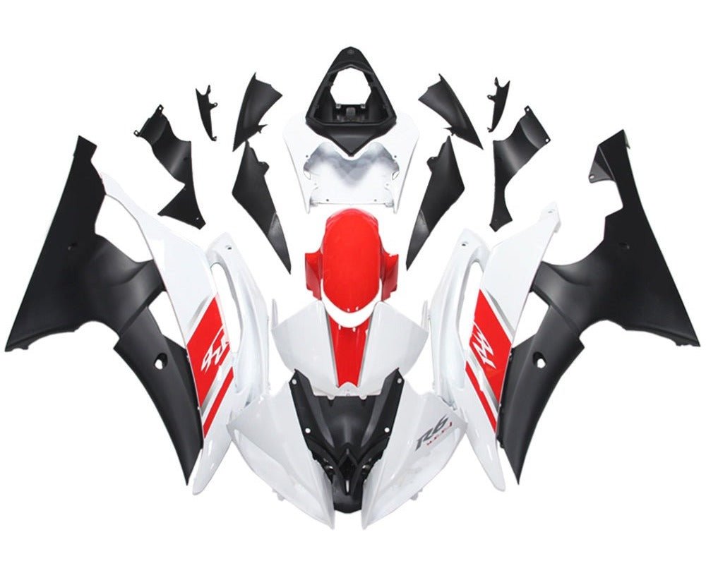 Yamaha R6 Fairings (2008-2016) Gloss White, Red, Matte Black at KingsMotorcycleFairings.com