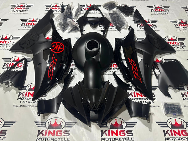 Yamaha YZF-R6 Fairings (2008-2016) Matte Black, Gloss Black, Red at KingsMotorcycleFairings.com