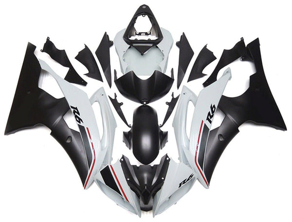 Yamaha YZF-R6 Fairings (2008-2016) Matte Black, Gloss White, Red at KingsMotorcycleFairings.com