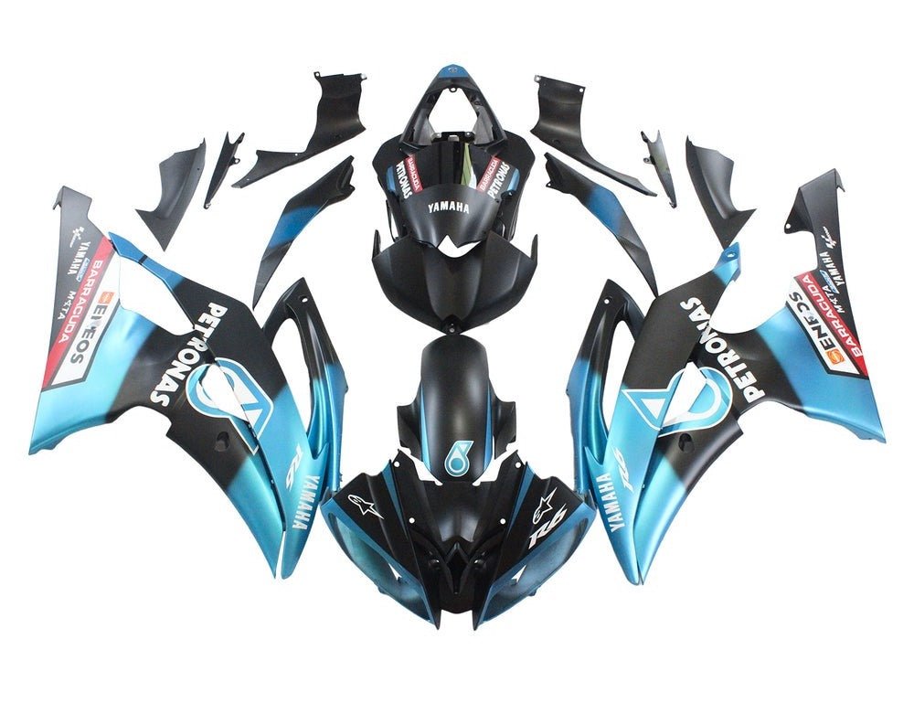 Yamaha YR6 Fairings (2008-2016) Matte Blue, Black, White Petronas at KingsMotorcycleFairings.com