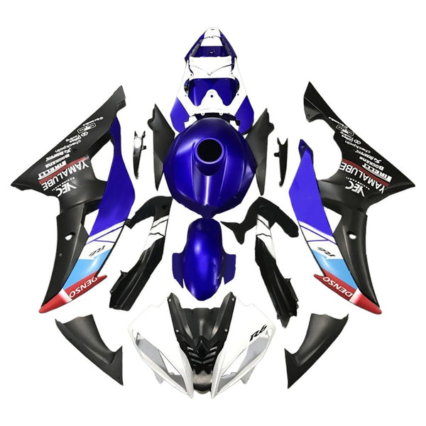 Yamaha YZF-R6 Fairings (2008-2016) Matte Blue, Black, White, Red at KingsMotorcycleFairings.com
