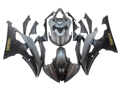 Yamaha R6 Fairings (2008-2016) Matte Gray, Black, Gold at KingsMotorcycleFairings.com