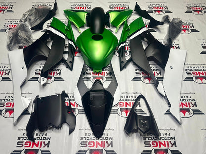 Yamaha YZF-R6 Fairings (2008-2016) Matte Green, Black, White from KingsMotorcycleFairings.com