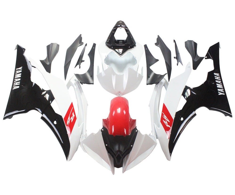 Yamaha R6 Fairings (2008-2016) Pearl White, Black, Red at KingsMotorcycleFairings.com