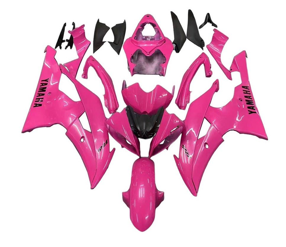 Yamaha R6 Fairings (2008-2016) Pink, Black at KingsMotorcycleFairings.com