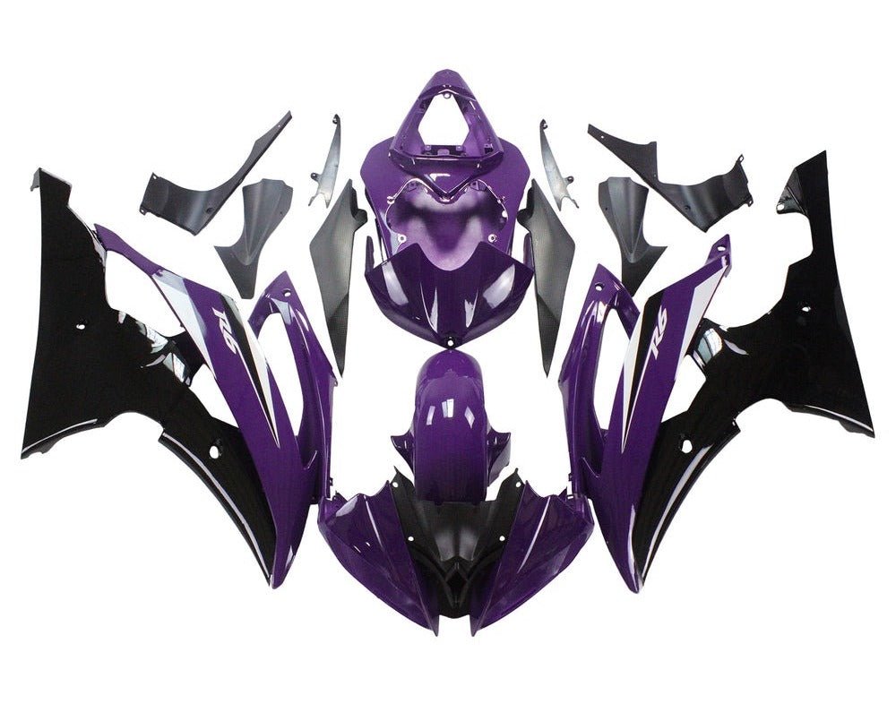 Yamaha YZF-R6 Fairings (2008-2016) Purple, Black at KingsMotorcycleFairings.com
