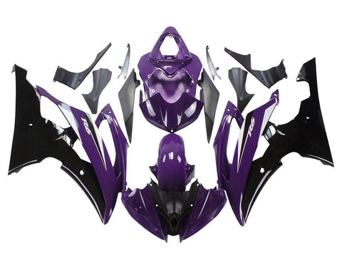 Yamaha YZF-R6 Fairings (2008-2016) Purple, Black at KingsMotorcycleFairings.com