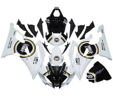 Yamaha YZF-R6 Fairings (2008-2016) White, Gold, Black Lucky Strike at KingsMotorcycleFairings.com