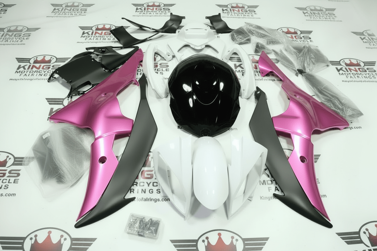 Yamaha YZF-R6 Fairings (2008-2016) White, Pink, Black, Matte Black at KingsMotorcycleFairings.com