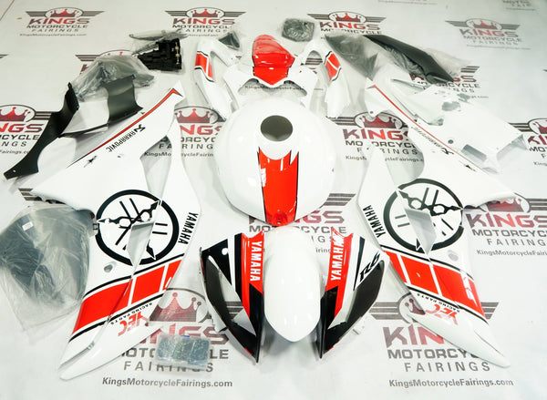 Yamaha YZF-R6 Fairings (2008-2016) White, Red, Black Akro Alpine at KingsMotorcycleFairings.com