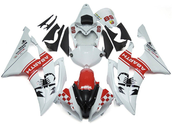 Yamaha YZF-R6 Fairings (2008-2016) White, Red, Black Scorpion at KingsMotorcycleFairings.com