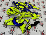 Yamaha YZF-R6 Fairings (2017-2022) Blue, Neon Yellow Rossi at KingsMotorcycleFairings.com  
