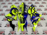 Yamaha YZF-R6 Fairings (2017-2022) Blue, Neon Yellow Rossi at KingsMotorcycleFairings.com 