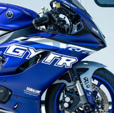 Yamaha YZF-R6 Fairings (2017-2022) Matte Blue, White GYTR by KingsMotorcycleFairings.com