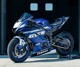 Yamaha YZF-R6 Fairings (2017-2022) Matte Blue, White GYTR from KingsMotorcycleFairings.com