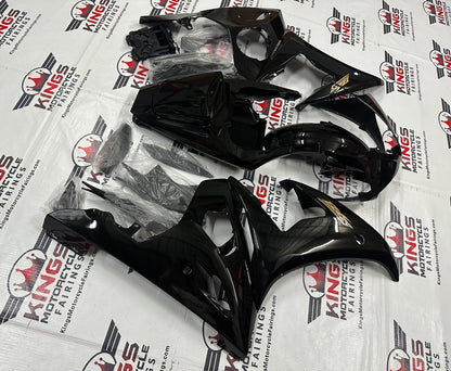 Yamaha YZF-R6 (2003-2004) Matte Black, Gloss Black & Gold Fairings at KingsMotorcycleFairings.com