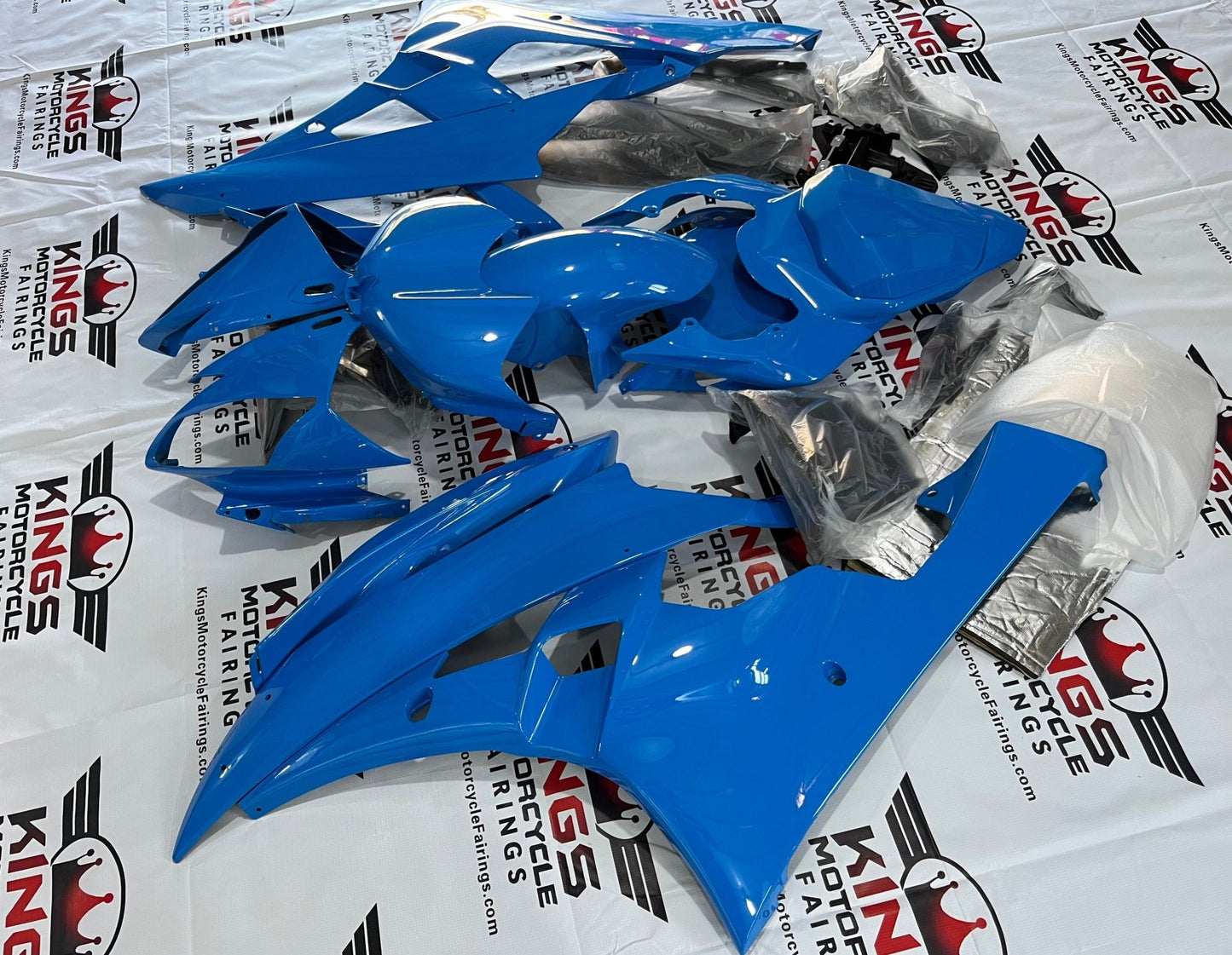 Yamaha YZF-R6 (2006-2007) All Blue Fairings at KingsMotorcycleFairings.com 