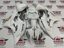 Yamaha YZF-R6 (2006-2007) White & Gold Fairings at KingsMotorcycleFairings.com