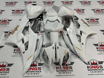 Yamaha YZF-R6 (2006-2007) White & Gold Fairings at KingsMotorcycleFairings.com