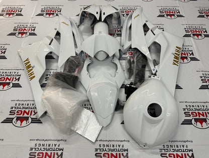 Yamaha YZF-R6 (2006-2007) White & Gold Fairings at KingsMotorcycleFairings.com