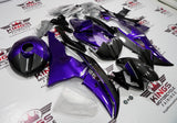 Yamaha YZF-R6 (2008-2016) Faux Carbon Fiber & Dark Purple Fairings at KingsMotorcycleFairings.com